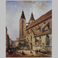 Katedra św. Marii Magdaleny we Wrocławiu, Widok w roku 1867 na obrazie Adelberta Woelfla, Wikipedia.jpg